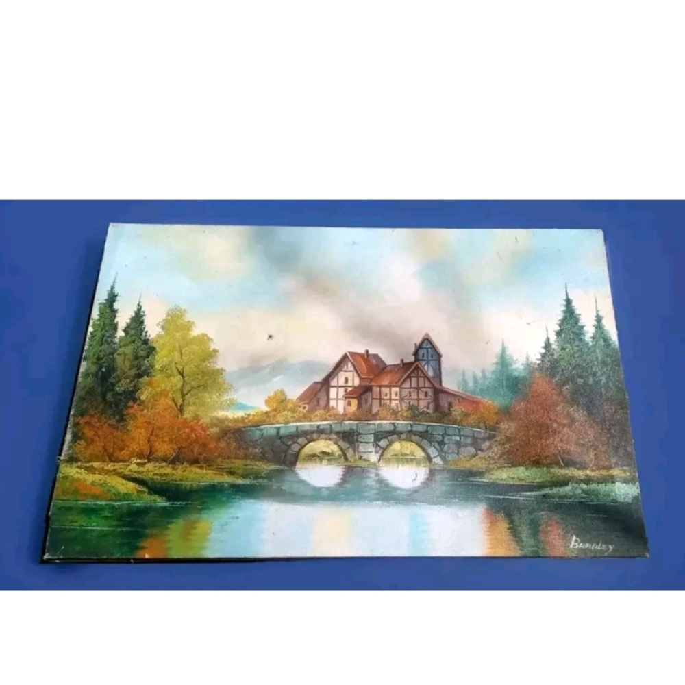 bradley watercolor oil on Canvas Landscape